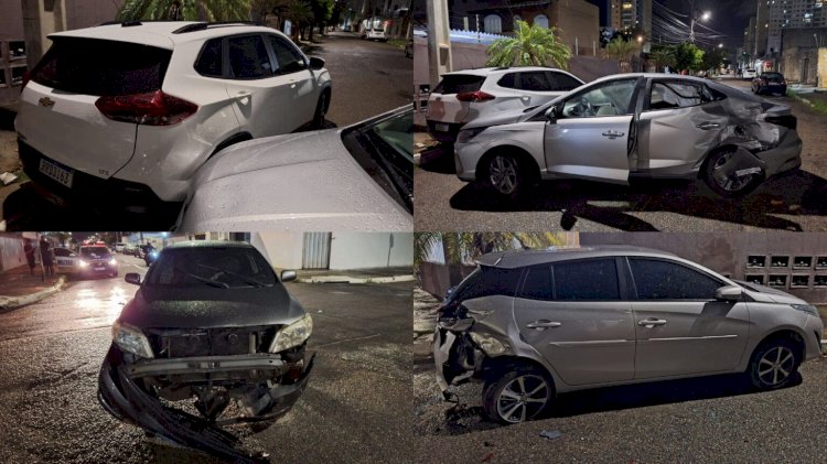 Caos na Atalaia: Carro desgovernado atinge cinco veículos e deixa feridos na Zona Sul de Aracaju